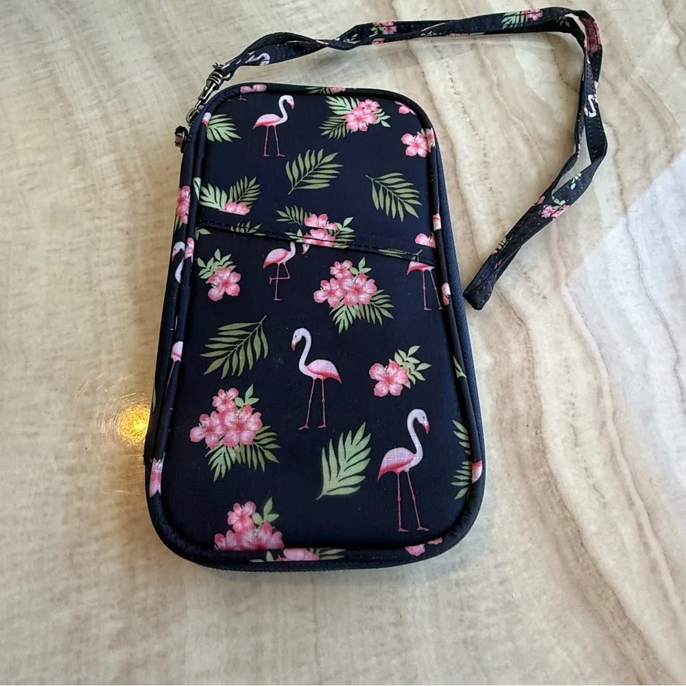 Flamingo and Floral Print Bag - Picture 1 of 9